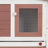 vidaXL Outdoor Large Rabbit Hutch Brown and White 201x45x85 cm Wood