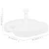 vidaXL Umbrella Base Sand/Water Filled 16 L White Plastic