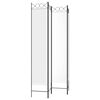 vidaXL 4-Panel Room Divider White 160x220 cm Fabric