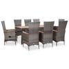 vidaXL Outdoor Dining Set | Grey, Dark Grey