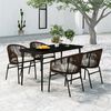 vidaXL 5 Piece Garden Dining Set Brown