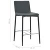 vidaXL Bar Stools 2 pcs Grey Faux Leather