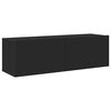 vidaXL 6 Piece TV Cabinet Set Black Engineered Wood