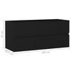 vidaXL Sink Cabinet Black 100x38.5x45 cm Engineered Wood
