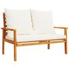vidaXL Garden Sofa Bench 120 cm with Cushion Solid Wood Acacia