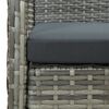 vidaXL Garden Chair with Cushion Poly Rattan Grey
