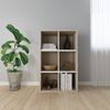 vidaXL Book Cabinet/Sideboard White and Sonoma Oak 66x30x98 cm Engineered Wood