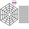vidaXL Pond Protections 40pcs Black Polypropylene