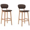 vidaXL Bar Stools 2 pcs Brown Fabric