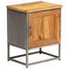 vidaXL Bedside Cabinet Recycled Teak and Steel 40x30x50 cm