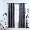 vidaXL Blackout Curtains with Rings 2 pcs Velvet Anthracite 140x245 cm