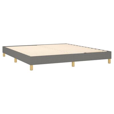 vidaXL Bed Frame without Mattress Dark Grey 180x200 cm Super King Fabric