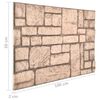 vidaXL 3D Wall Panels with Beige Brick Design 10 pcs EPS