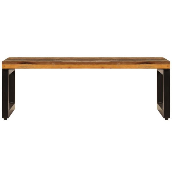 vidaXL Coffee Table 100x50x35 cm Solid Reclaimed Wood and Steel