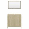 vidaXL Bathroom Furniture Set Sonoma Oak Engineered Wood