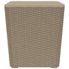 vidaXL Garden Table with Removable Lid Light Brown Polypropylene