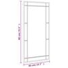 vidaXL Wall Mirror Black 40x80 cm Rectangle Iron
