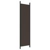 vidaXL 4-Panel Room Divider Brown 200x200 cm Fabric