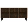 vidaXL TV Cabinet with Metal Legs Smoked Oak 103.5x30x50 cm