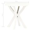 vidaXL Bistro Table White Ø70 cm Plastic