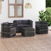 vidaXL 5 Piece Garden Pallet Lounge Set with Cushions Solid Pinewood