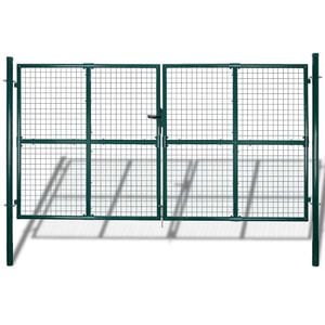 vidaXL Double Door Fence Gate 300x150 cm Powder-Coated Steel