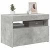 vidaXL TV Cabinet with LED Lights Concrete Grey 60x35x40 cm