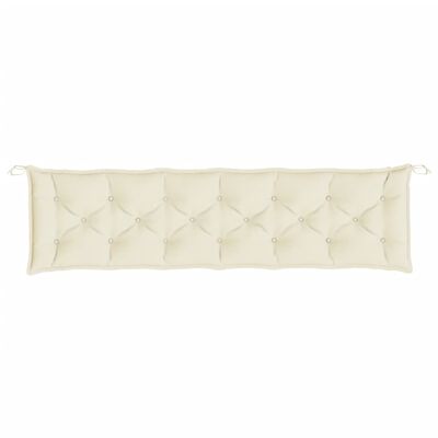vidaXL Garden Bench Cushions 2 pcs Cream White 200x50x7cm Oxford Fabric