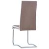 vidaXL Cantilever Dining Chairs 2 pcs Brown Fabric