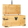 vidaXL Storage Trunk | Brown | Solid waxed pinewood | Medium | Storage Chest
