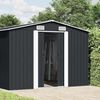 vidaXL Garden Shed 257x392x181 cm Metal Anthracite