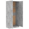 vidaXL Wardrobe Concrete Grey 90x52x200 cm Engineered Wood