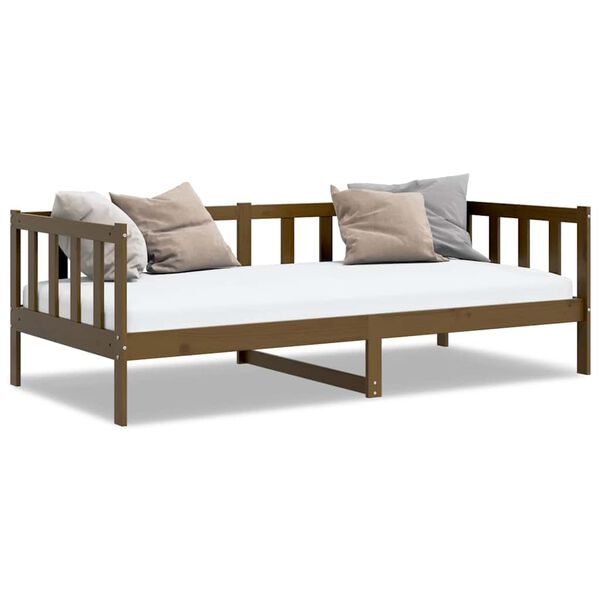 vidaXL Day Bed without Mattress Honey Brown Solid Wood Pine 90x200cm