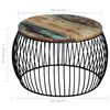 vidaXL Coffee Table Round Solid Reclaimed Wood 68x37 cm