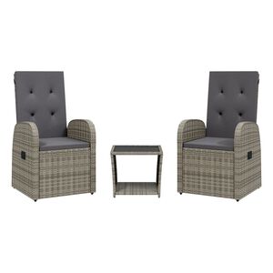 vidaXL Garden Dining Set | Grey, Dark Grey, Black