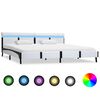 vidaXL Bed Frame with LED without Mattress White 180x200 cm Super King