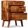 vidaXL Side Cabinet Solid Acacia Wood 60x35x76 cm