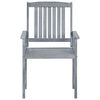 vidaXL Garden Chairs with Cushions 2 pcs Grey Solid Acacia Wood