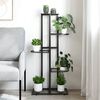vidaXL 5-Floor Flower Stand 43x22x98 cm Black Metal