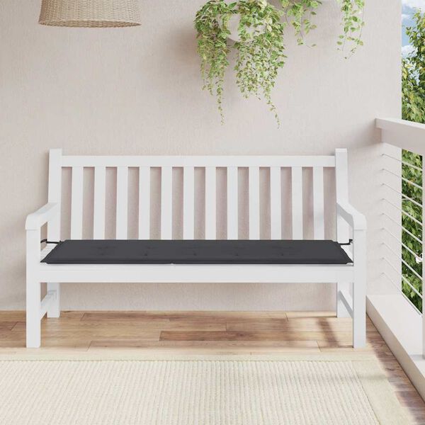 vidaXL Garden Bench Cushion Black 150x50x4 cm Oxford Fabric