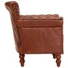vidaXL Armchair Brown Real Goat Leather