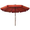 vidaXL Garden Parasol with Wooden Pole 330 cm Terracotta