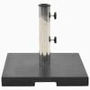 vidaXL Parasol Base | Black | Granite, Stainless Steel | 20kg, 40 x 40 x 4.5 cm