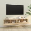 vidaXL Wall TV Cabinets 2 pcs Sonoma Oak 100x30x30 cm Engineered Wood