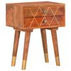 vidaXL Bedside Cabinet 43x30x58 cm Solid Mango Wood