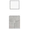 vidaXL 2 Piece Bathroom Furniture Set Concrete Grey Engineered Wood