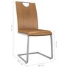 vidaXL Dining Chairs 2 pcs Brown Faux Leather