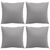 vidaXL Throw Pillows 4 pcs Grey 50x50 cm Fabric