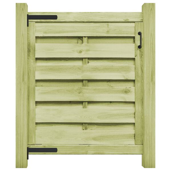 vidaXL Garden Gate Impregnated Pinewood 100x100 cm Green