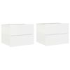 vidaXL Bedside Cabinets 2 pcs High Gloss White 40x30x30 cm Engineered Wood